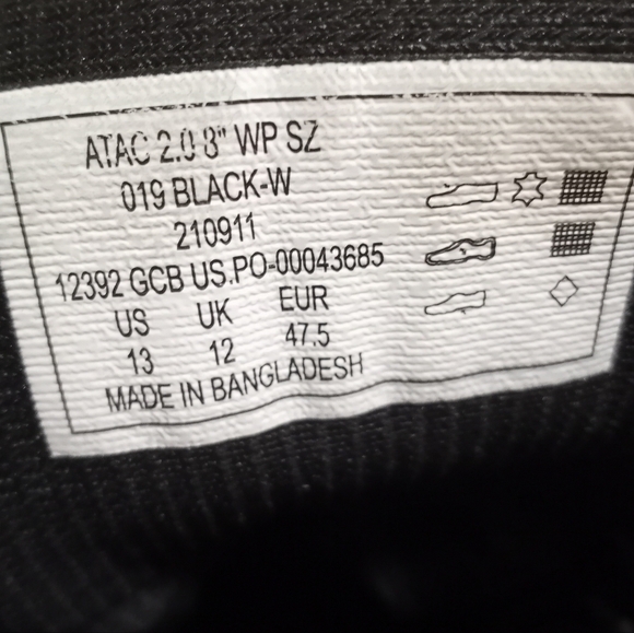 5.11 A.T.A.C. 2.0 8" Side Zip Tactical Boots – Black – Women’s 13W / Men’s 10.5 - Picture 6 of 16